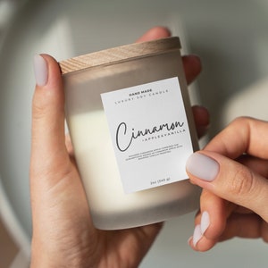 Candle Label Template | Editable Candle Labels | Minimalist Candle Label Pre designed Modern Candle Label Template Instant Download