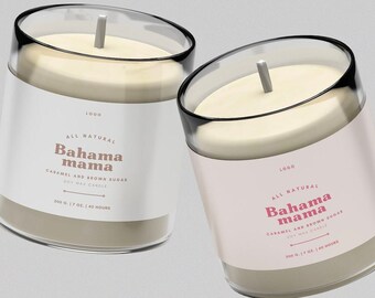 Modern Candle Label Template, Editable Candle Label Design, Customizable Candle Tin Label Template, Canva Template
