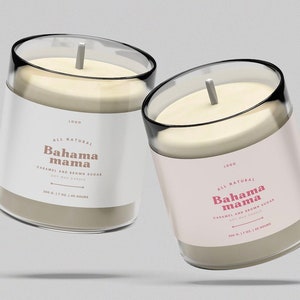 Modern Candle Label Template, Editable Candle Label Design, Customizable Candle Tin Label Template, Canva Template