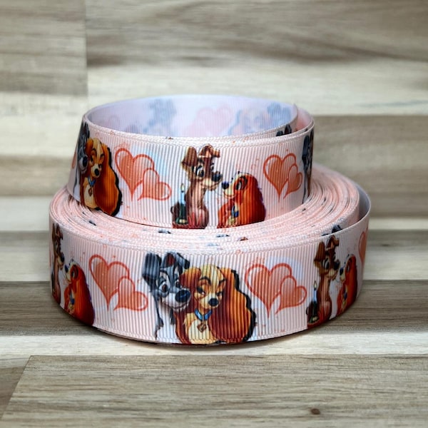 Disney Lady and the Tramp 1" Grosgrain Ribbon