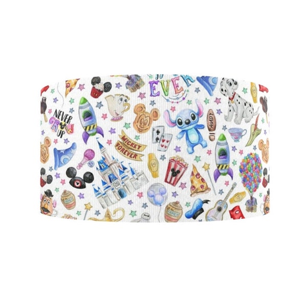 Disney Best Day Ever Never Grow Up 1" or 1.5" Grosgrain Ribbon