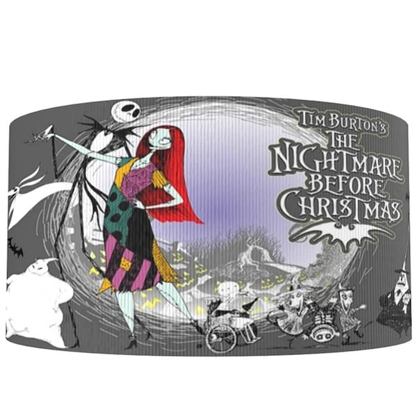 Nightmare Before Christmas Jack Skellington and Sally 1" or 1.5" Grosgrain Ribbon