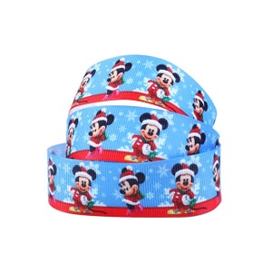Disney Mickey & Minnie Mouse Christmas 1" Grosgrain Ribbon