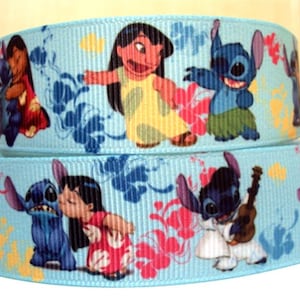 Disney Lilo and Stitch 1" or 1.5" Grosgrain Ribbon
