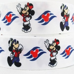 Disney Cruise Line Mickey and Minnie Mouse 1" or 1.5" Grosgrain Ribbon