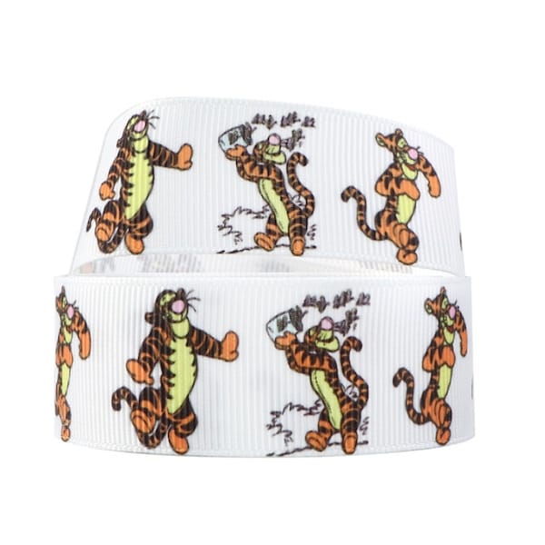 Disney Winnie the Pooh Tigger 1" or 1.5" Grosgrain Ribbon