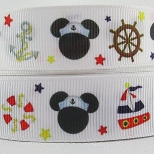 Disney Cruise Line Sailor Mickey Mouse 1" Grosgrain Ribbon