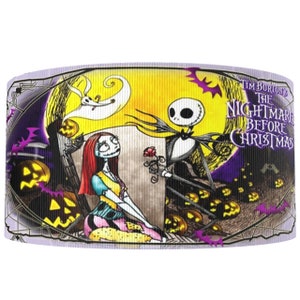 Nightmare Before Christmas Jack Skellington and Sally 1" or 1.5" Grosgrain Ribbon