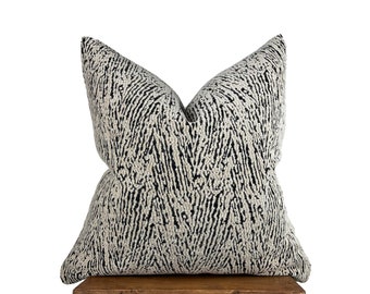 Black and Beige Throw Pillow, Beige Accent Pillow Cover, Euro Pillow Sham 26x26, Zebra Pillow Cover, Designer Pillow Cover 22x22 /All Size