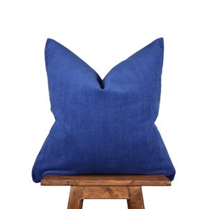 Royal Blue Throw Pillow Cover, Navy Euro Sham, Dark Blue Couch Pillow, Cobalt Blue Cushion, Lumbar Pillow for Sofa, Navy Blue Accent Pillow
