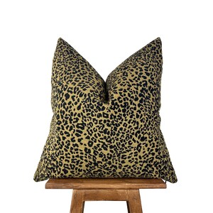Leopard Decorative Throw Pillow Cover, Cheetah Designer Pillow for Couch, Sofa or Bed, Lumbar Animal Print Pillow