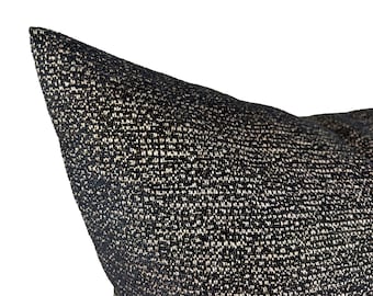 Black Cream Luxury Pillow Cover, Designer Large Cushion for Couch, Accent Euro Sham, Black Lumbar Throw Pillow, Custom Pillow for Home Gift