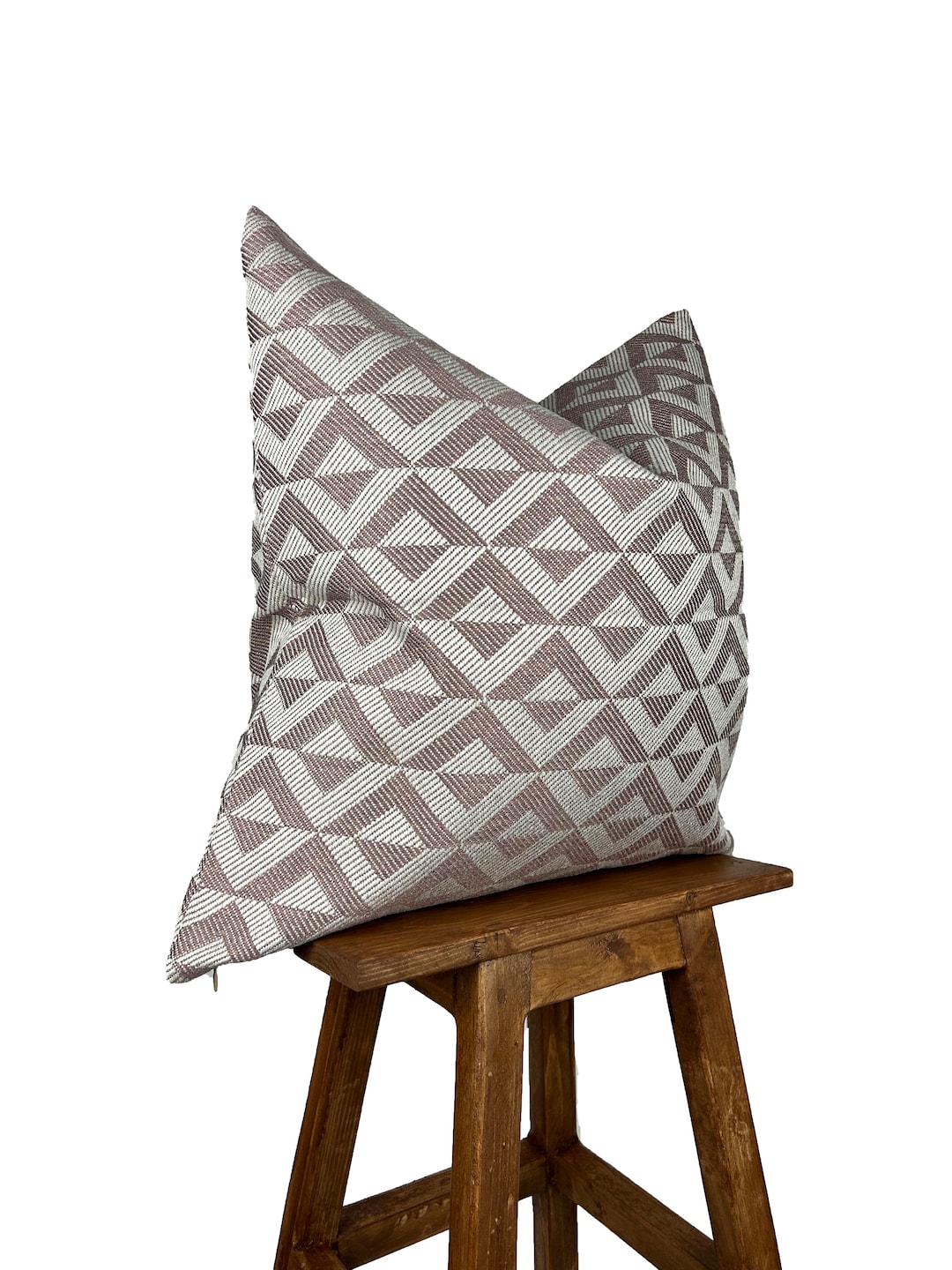 Blush Pink Geometric Pillow Cover wit...