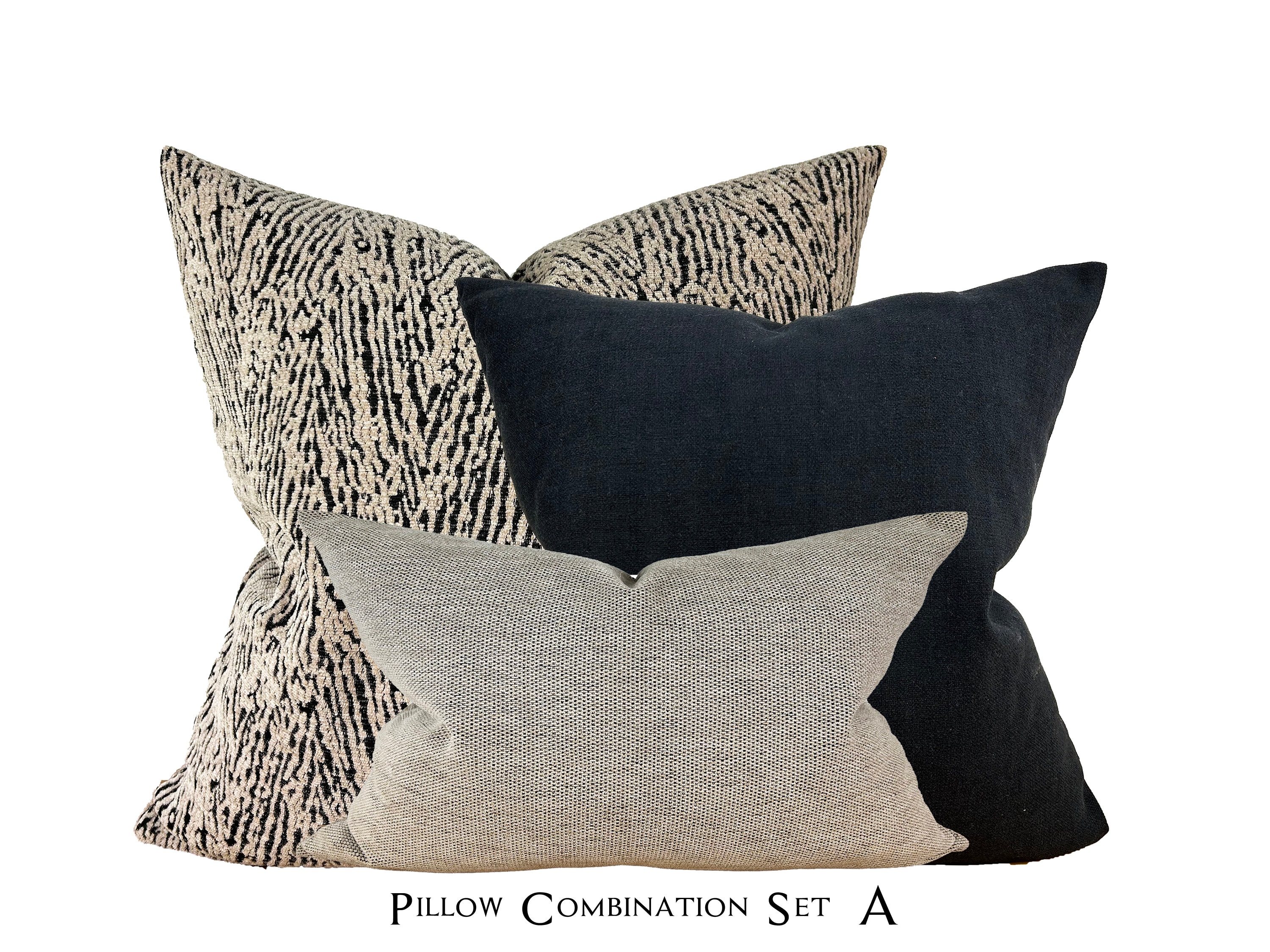 Cream and Black Modern Pillow Cover Set Woven Accent Pillow Set for Couch Throw Pillow Cover Set in Black and Beige Designer Pillow Etsy UK