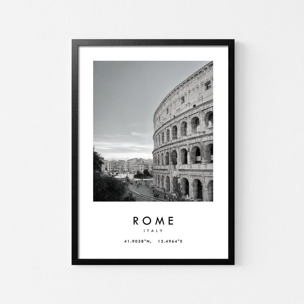 Rome Travel Print,Italy Poster,Black and White Print,Italy Travel Print,Minimalist Home Decor,Travel Wall Art,City Landmark Prints