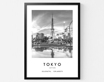 Tokyo Tower Print: Japan Cityscape, Minimalist Decor (Digital Download)
