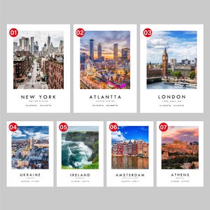 Custom City Landmarks Prints,Real Photo,Single City Print, Travel posters Art, Customised home decor,Travel Destination Posters Coordinates