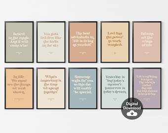 Studio Ghibli Inspirational Quote Prints: Home Decor Wall Art (Digital Download)