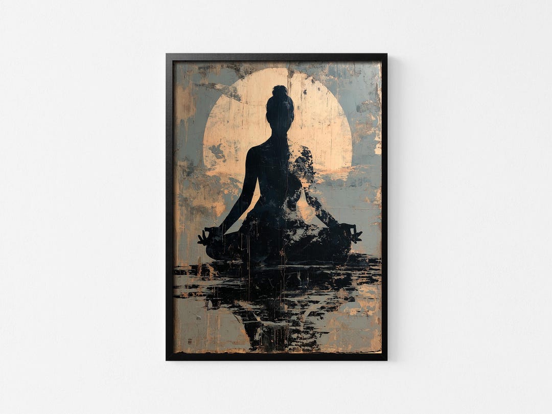Zen Yoga Canvas Print, Meditation Pose, Mindfulness Wall Art - Etsy