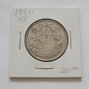 1950 Pièce de cinquante cents canadienne du roi George VI