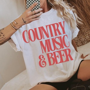 Country Musik und Bier Komfort Farben Shirt Country Country Musik und Bier Shirt, Festival Shirt, Country Western Musik T-Shirt