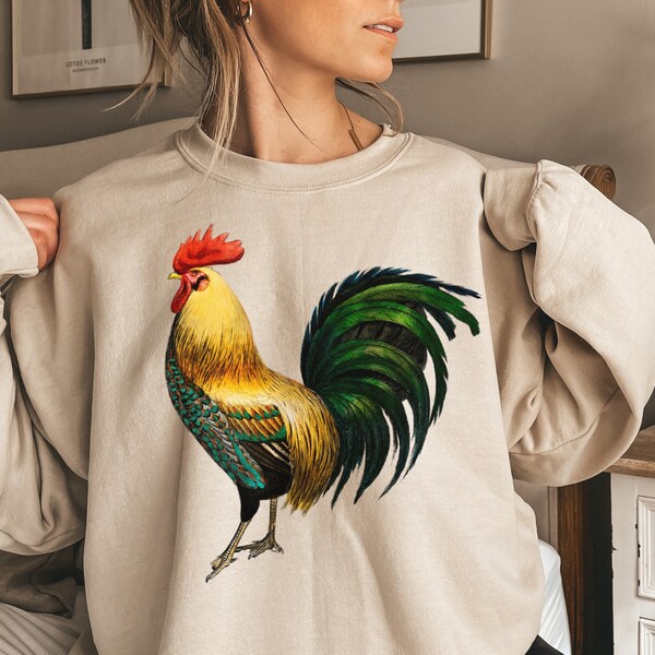 Rooster Sweater Etsy