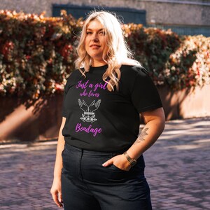 Just a girl who loves Bondage Unisex organic cotton t-shirt - perfect gift for kinky girlfriend