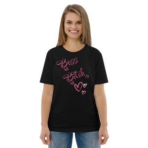 BOSS BITCH blush PINK Unisex organic cotton t-shirt - Entrepreneur Bossbabe Boss babe