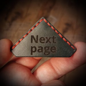 Handmade Personalized Leather Corner Bookmark - Perfect Gift for Readers