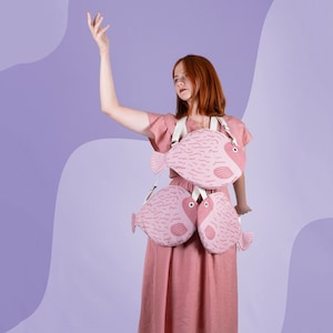 Pink Blowfish Crossbody Bag