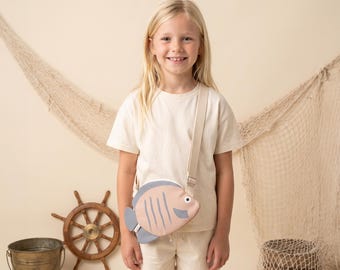 Pink Fish Crossbody Bag for Kids | Kawaii Crossbody Purse