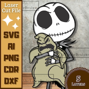 Skeleton v2 Cartoon Halloween Layer SVG Laser cut