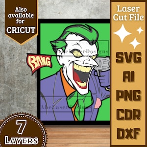 Villain Heroe v3  Layers Cartoon Laser cut