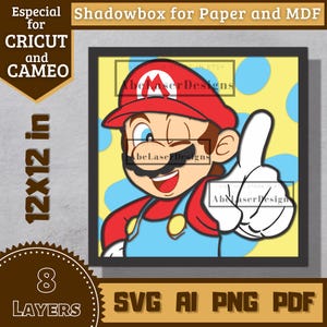 ビデオゲームガイ v1 Cricut 12x12 カートゥーンレイヤー カメオペーパー SVG レーザーカット