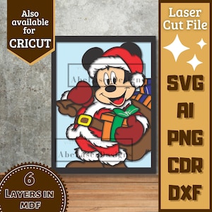 Christmas Cartoon Character v1 Layers SVG Laser cut