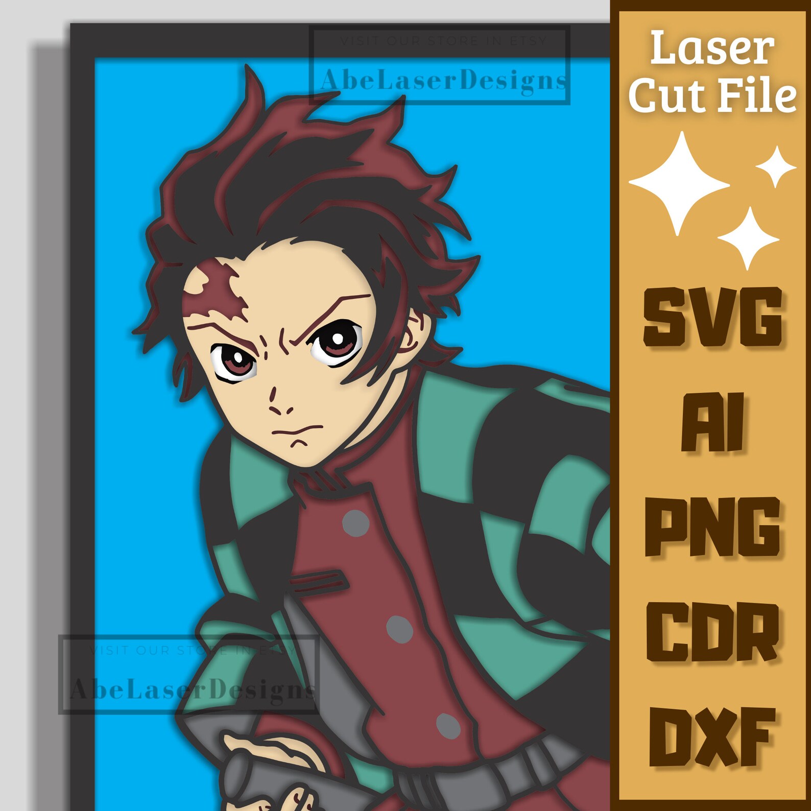 Boy Anime Layered Five V1 Cartoon SVG Vector Laser Cut Multilayer - Etsy