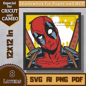 Super Hero v2 Cricut 12x12 Cartoon Layers Cameo  Paper SVG Laser cut
