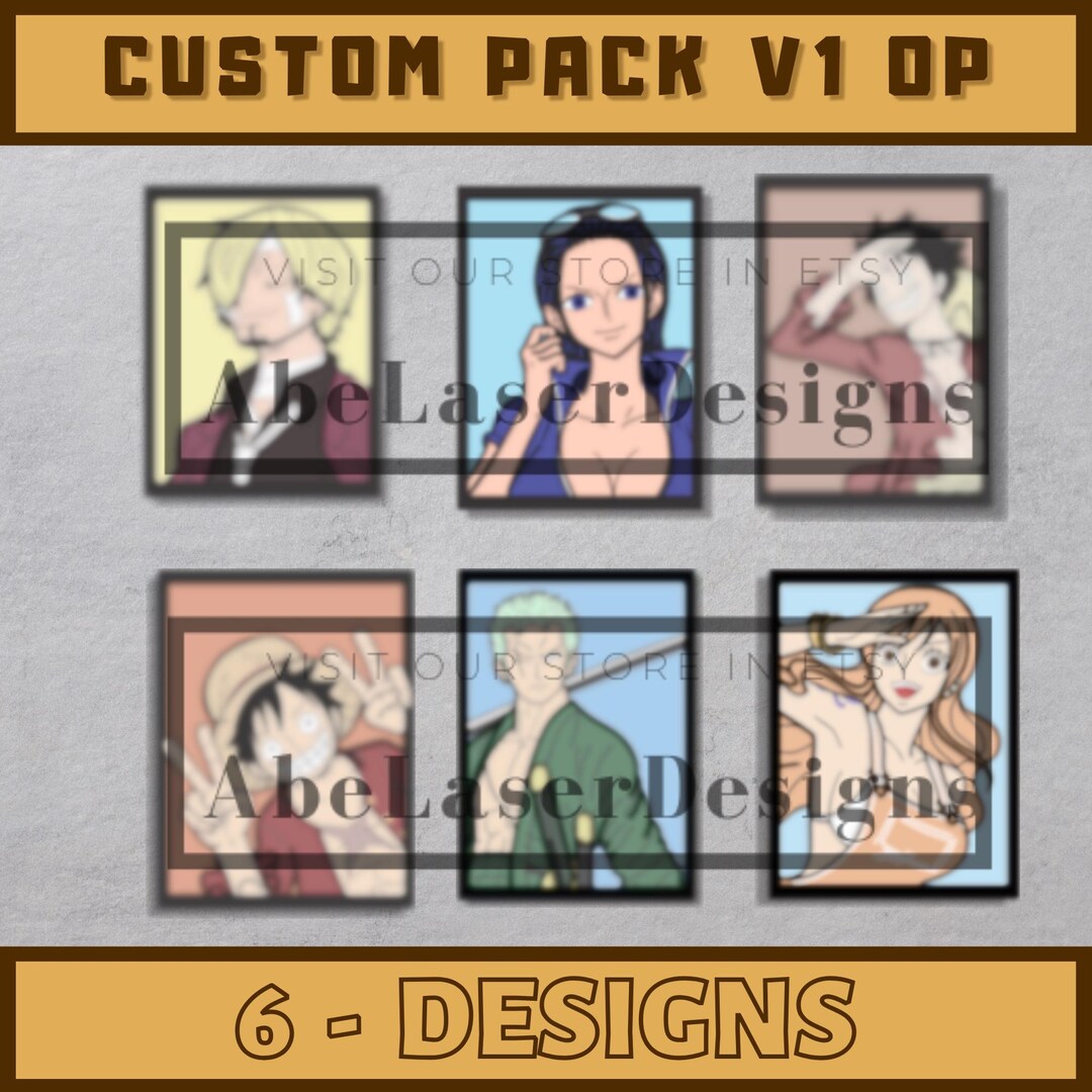 Minor Custom Pack Custom Pack V1 OP 6 Designs Characters Order Abelaserdesigns - Etsy