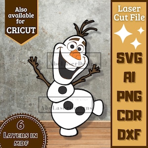 Winter Princess Cartoon SVG Vector Laser Cut Multilayer