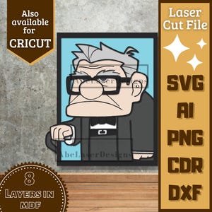 Cartoon Character SVG Vector Laser Cut Multilayer