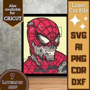 Hero Web v6 Layers Cartoon Laser cut