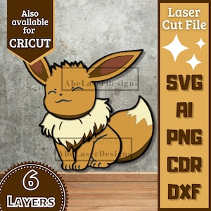 Anime Creature v8 Layers Cartoon Laser cut