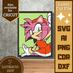 Video game Cartoon v6 SVG. Vector Laser Cut.