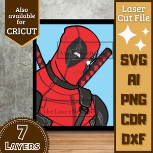 Heroe Man v3 Cartoon Layers SVG Laser cut