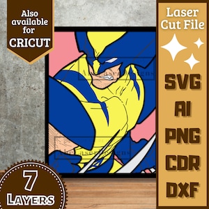 Heroe Man v2 Cartoon Layers SVG Laser cut
