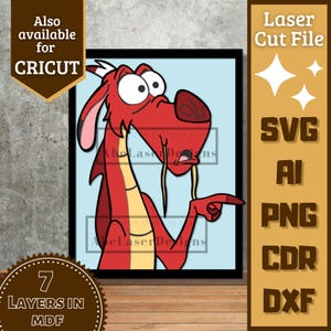Creature Chinese Princess Cartoon SVG Vector Laser Cut Multilayer