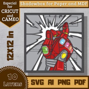 GAUNTLET V1 Cricut 12x12 Cartoon Layers Cricut SVG Laser cut
