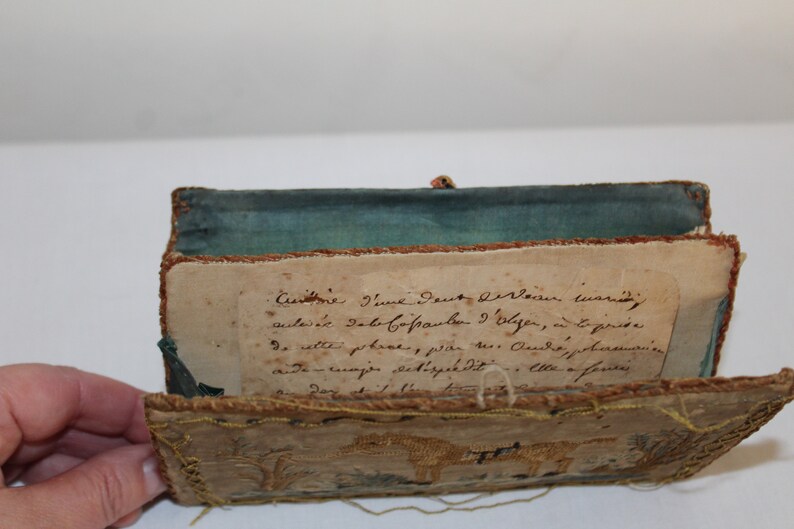 Early 19th Century Ladies Pocket Book With Finely Embroidered Etsy