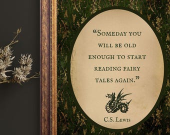 Cita impresa de C. S. Lewis: Leer cuentos de hadas (descarga digital)