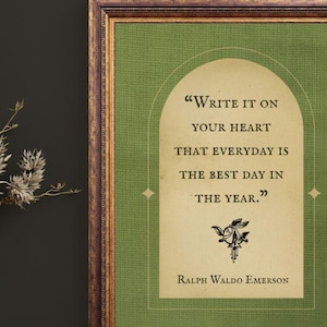 Impresión con cita de Ralph Waldo Emerson: Regalo para amantes de la naturaleza (descarga digital) imagen 1